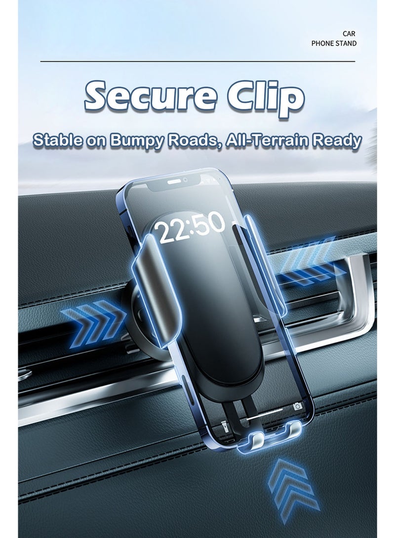 Car Mobile Phone Holder, Fast Charging Phone Mount for Car Air Vent, Universal Phone Stand for iPhone and Android - Image 2