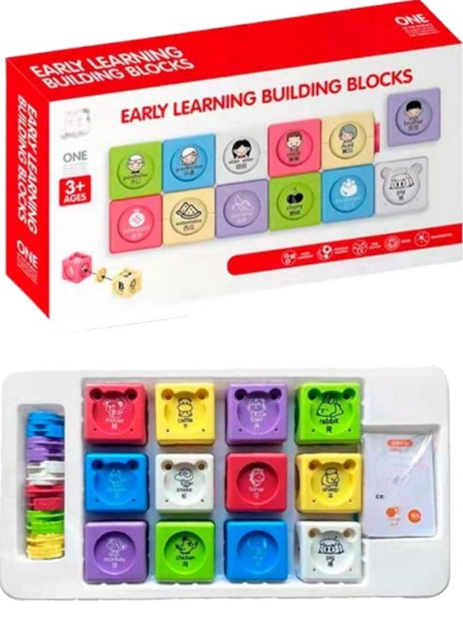 Baby Stacking Cubes Baby Montessori With Numbers Shapes Animals Fruit Letter Toys Stacking Game Educational Learning Toys For Children