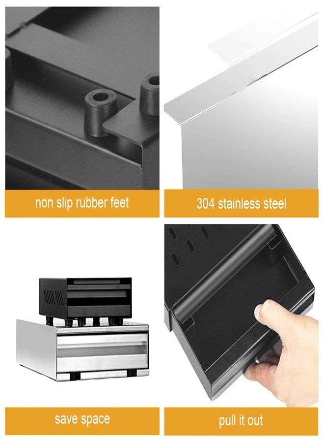 WGFOIP Stainless Steel Knock Box Drawer with Removable Handle, Under Grinder Grounds Bin, Non Slip Base for Coffee Machines - Image 5