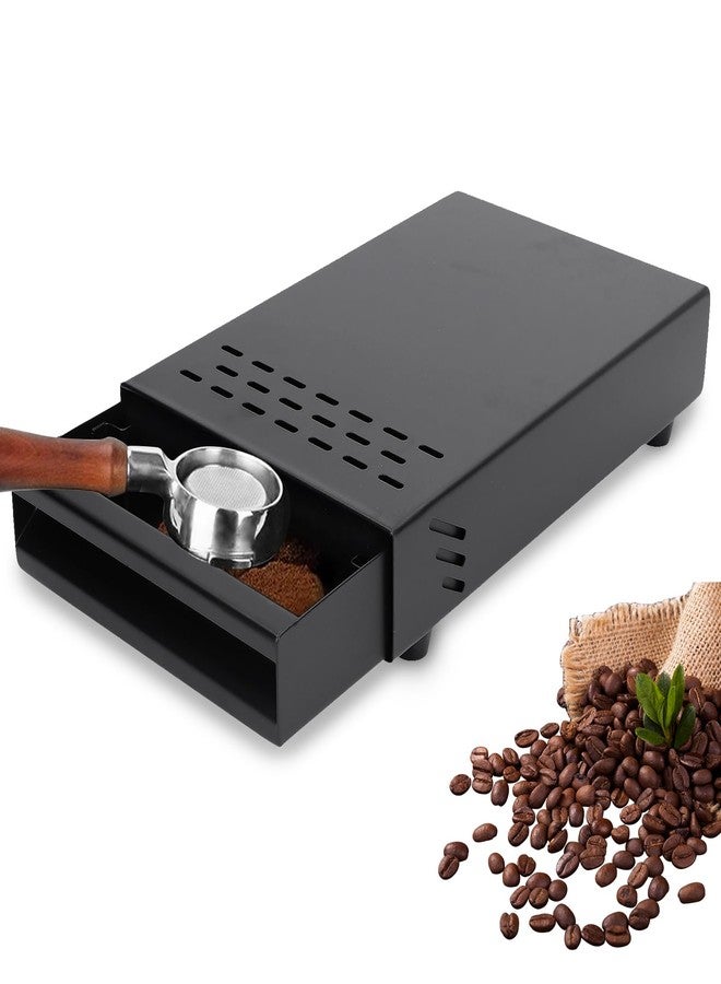 WGFOIP Stainless Steel Knock Box Drawer with Removable Handle, Under Grinder Grounds Bin, Non Slip Base for Coffee Machines - Image 1