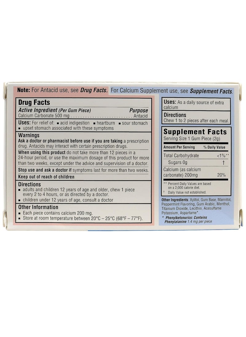 Chooz - Antacid Calcium Supplement Mint Gum 12's - Image 1