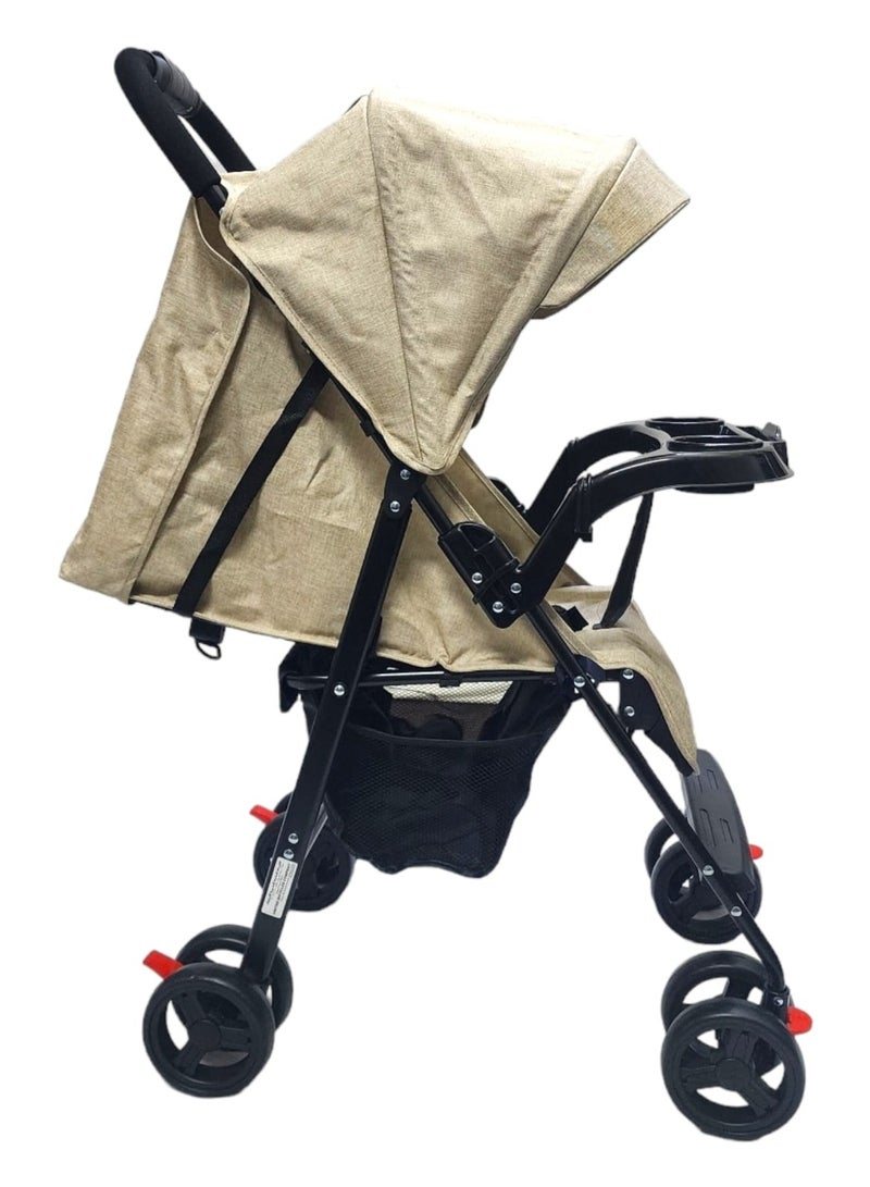 BABYCARA Lightweight Stroller with Adjustable Seat Phone Base and Convenient Storage Basket - Image 3