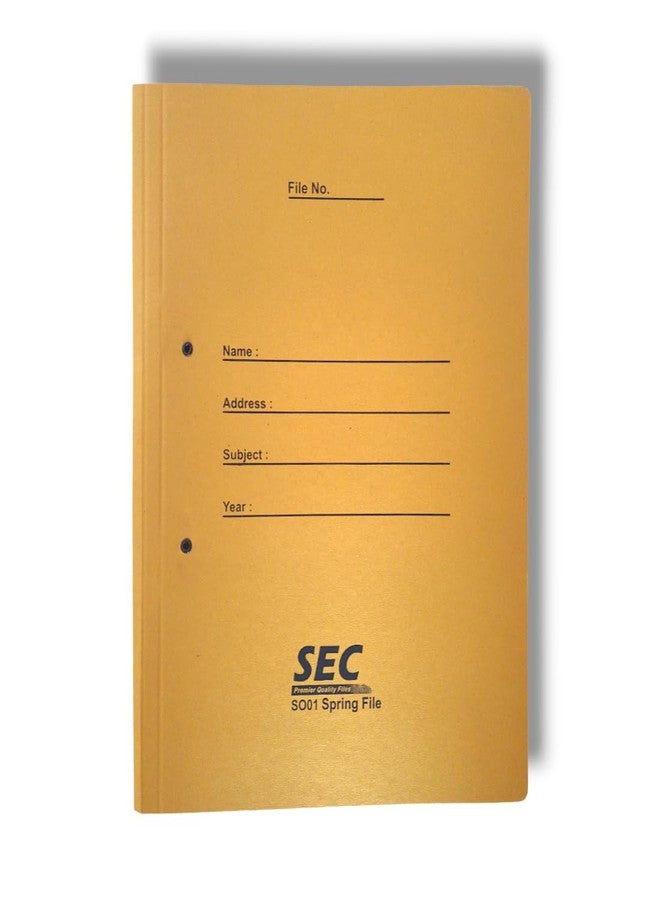 SHIVOM SEC Cardboard Spring File Folders for Documents, Assignment, Certificate, Office, School and Colleges Multicolor - Blue, Brown, Orange, Yellow, Pink (10) - Image 3