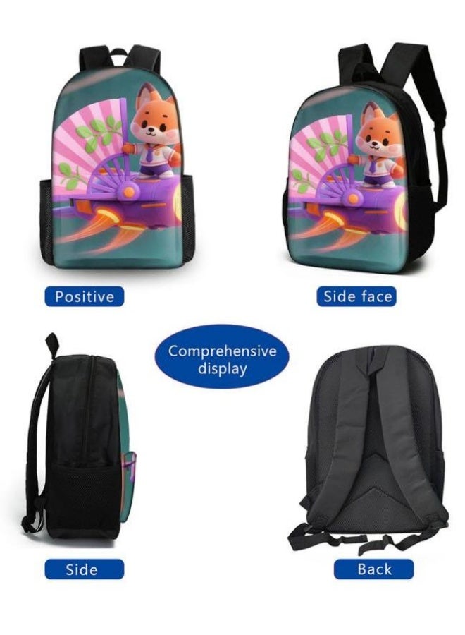 Bright Li Fire Fashion is unlimited! Cartoon bag three-piece set, suitable for a variety of scenes for students and teenagers (available for students, children, friends on outings, mountain climbing, schooling, etc.) - 26 - Image 3