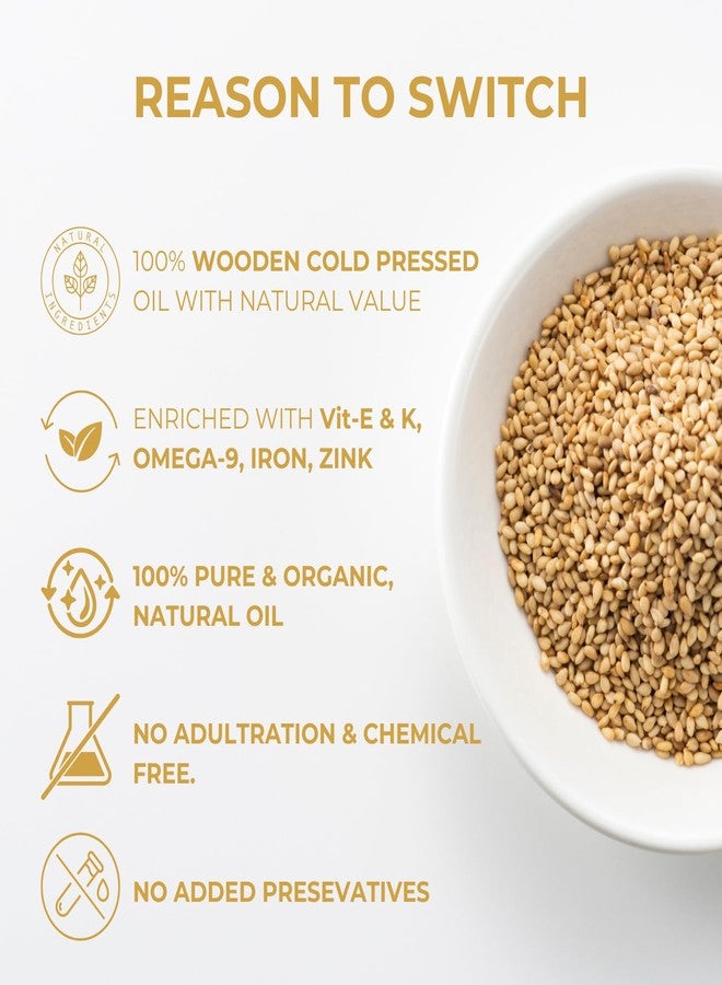 Usables ORGANIC Organic Sesame Oil for Hair | Hair Growth, Hair Fall Control, Dandruff Relief & Moisturizing | 100% Pure & Natural No Mineral Oil or Preservatives (100 ml) - Image 3