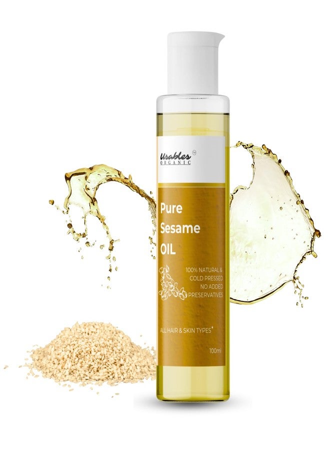 Usables ORGANIC Organic Sesame Oil for Hair | Hair Growth, Hair Fall Control, Dandruff Relief & Moisturizing | 100% Pure & Natural No Mineral Oil or Preservatives (100 ml) - Image 1
