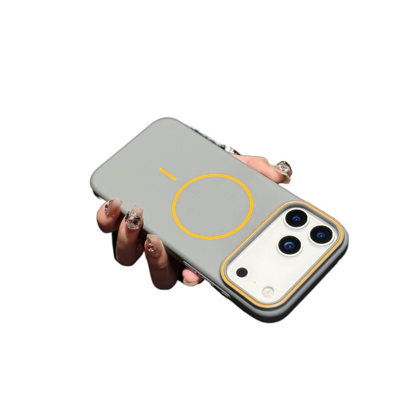 غطاء واقي | ملمس ناعم | رمادي تيتانيوم PC | مغناطيس قوي | لـ iPhone 16 / 16 Plus / 16 Pro / 16 Pro Max - Image 1