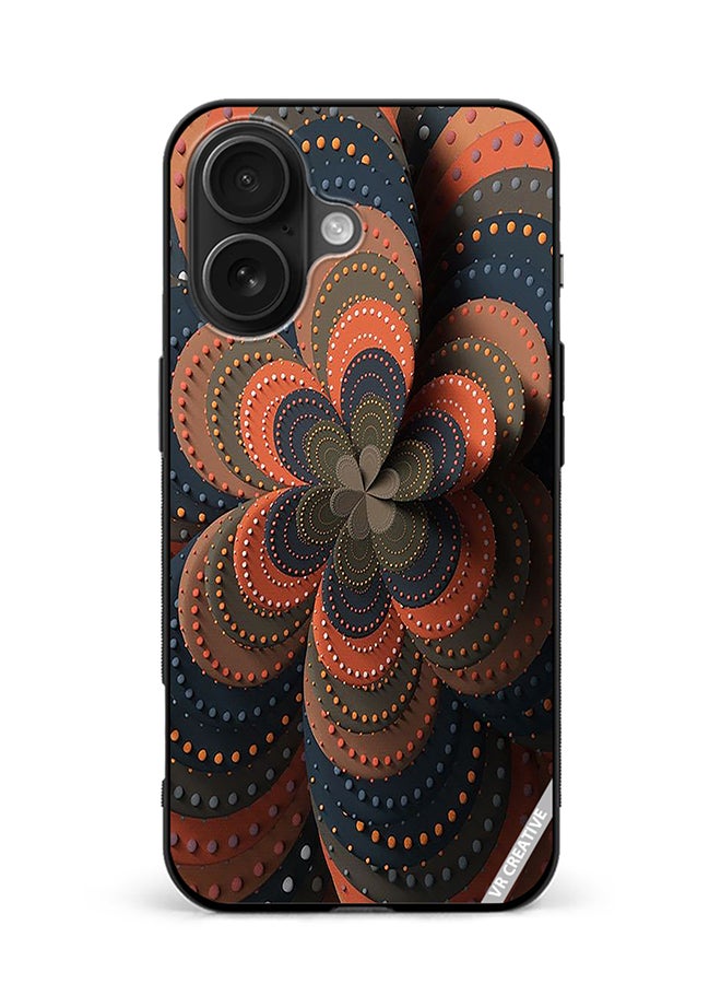 VR CREATIVE Protective Case Cover For Apple iPhone 16 Flower Design Multicolour
