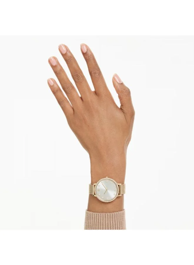 SWAROVSKI Clarica PGO Plated Stainless Steel White Dial Analog Watch