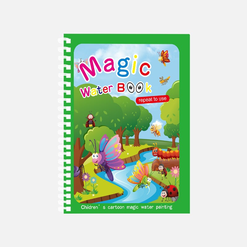 Magic Water Drawing Book for Kids Insect World (send 1 special pen) 