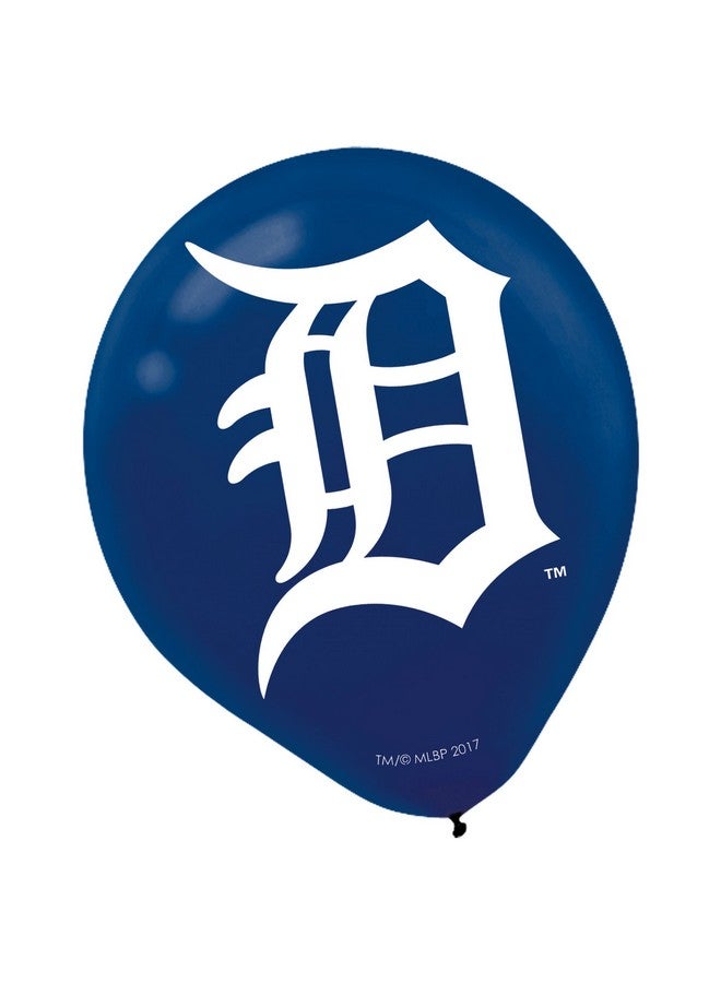 Amscan Blue Detroit Tigers Latex Balloons (12") Pack Of 6 Perfect For Game Day Celebrations & Parties - Image 2
