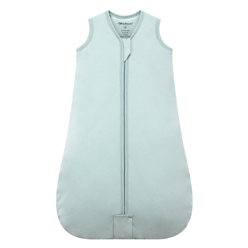 Mosebears Sleep Sack Baby Winter Wearable Blanket with 2Way Zipper25 TOG Cotton Sleep Sack Unisex Calm Sage 06 Months