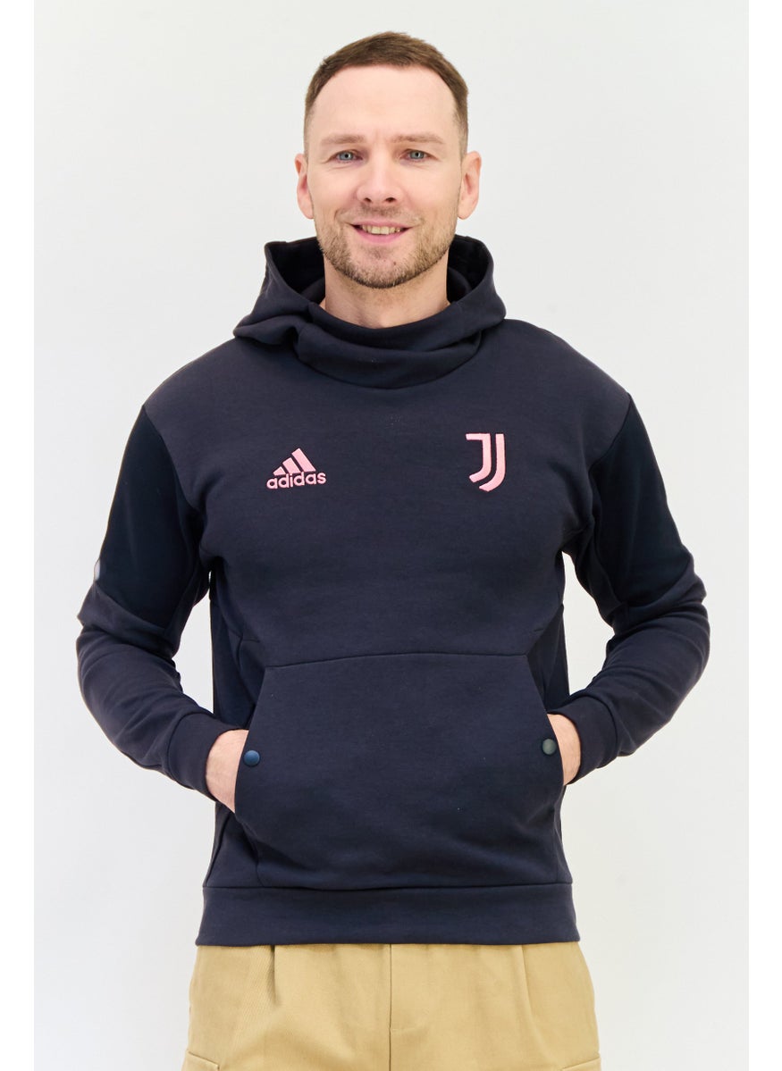 Adidas Men Sportswear Fit Long Sleeve Juventus Turin Outdoor Hoodie, Charcoal  - Image 1