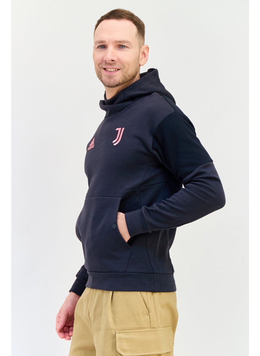 Adidas Men Sportswear Fit Long Sleeve Juventus Turin Outdoor Hoodie, Charcoal  - Image 2