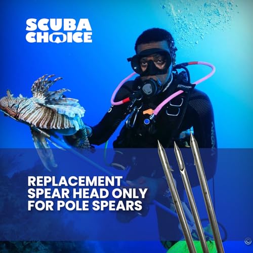 Scuba Choice 12" Stainless Steel 3-Prong Paralyzer Spear Tip – Replacement Pole Head for Spearfishing & Ice Fishing, 8mm Female Thread - Image 4
