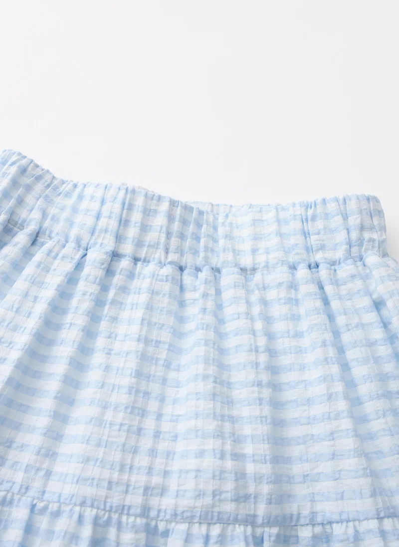 Balabala Blue/White Kids Girls Knit short sleeve suit for Women | Best Price UAE