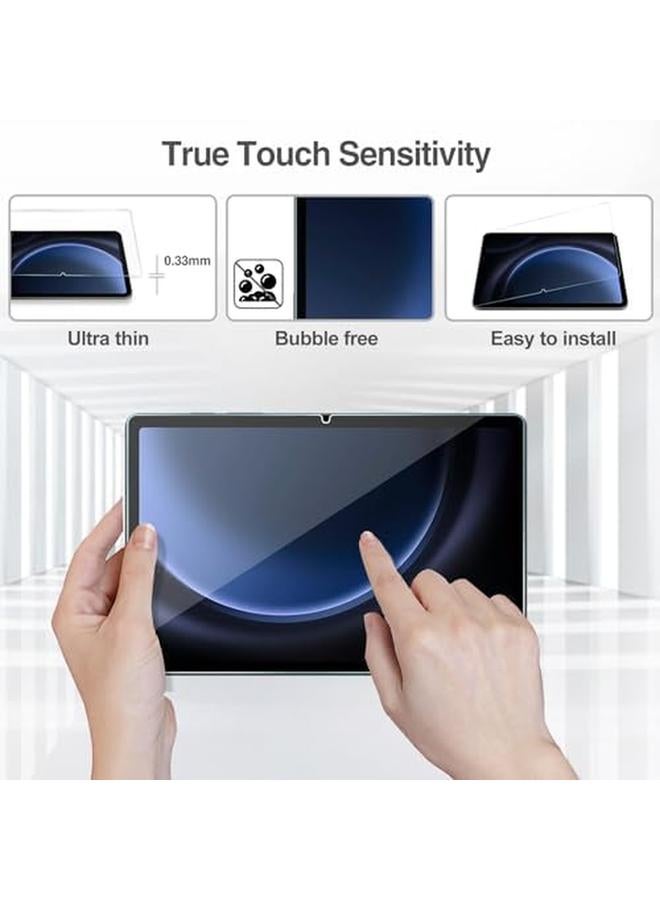 Procases 2 Pack Screen Protector For Galaxy Tab S9 Fe 5G Wifi 10.9" 2023 + 2 Pack Camera Lens Protector Matching Galaxy Tab Colors Tempered Glass Film Guard For Galaxy Tablet Sm X510 X516 X518 Gray - Image 5