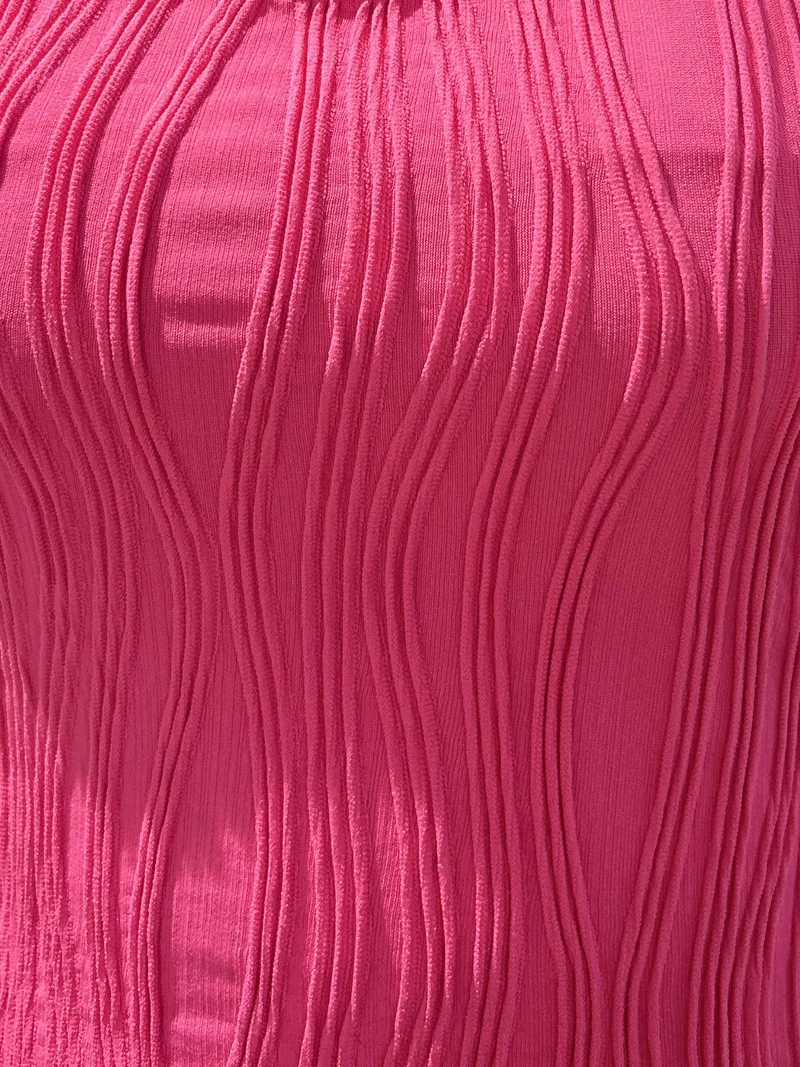 Outzidr  Pink Backless Halter-Neck Crop Top for Women | Best Price UAE