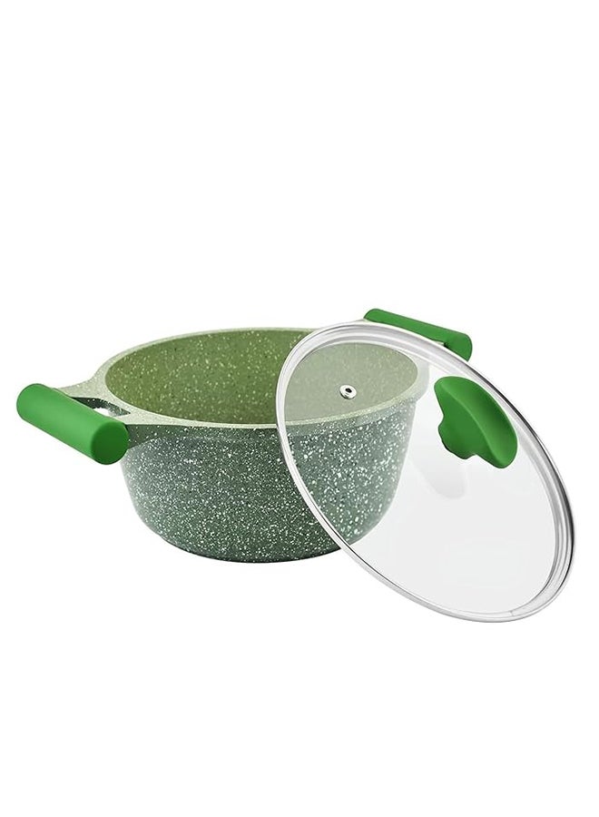 Prestige Granite Non-Stick Aluminium Sauce Pan With Lid Green - Image 2