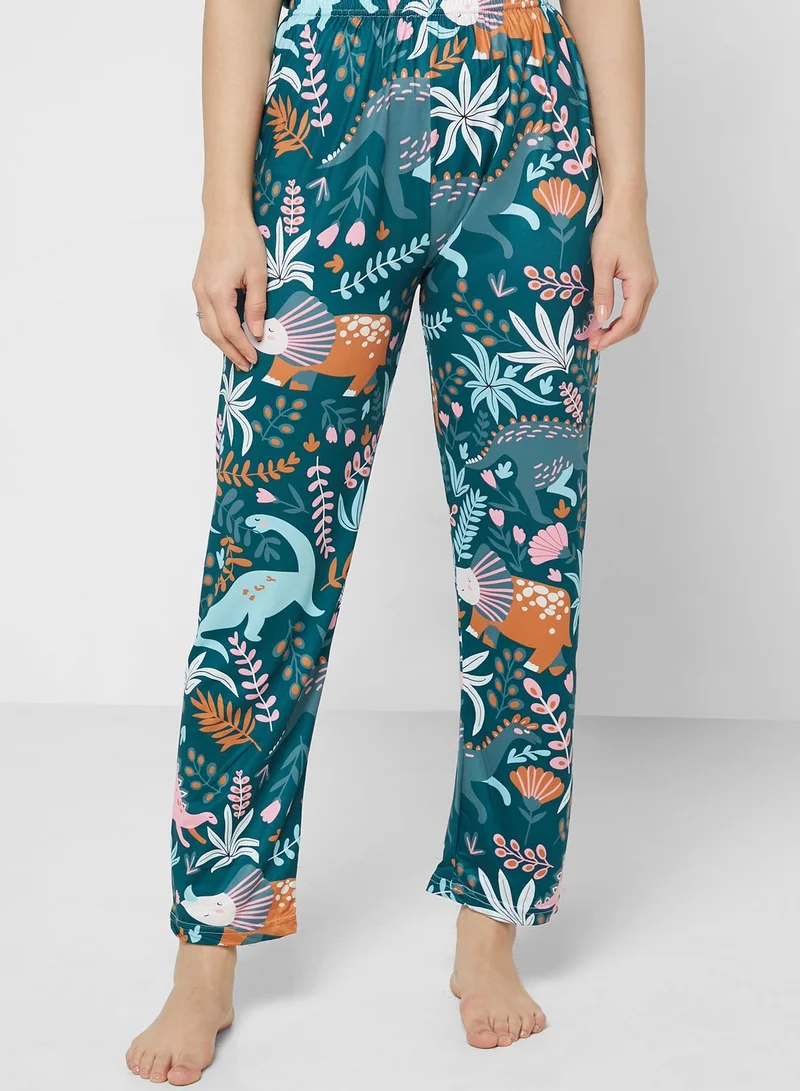 Ginger All Over Print Pyjama Set