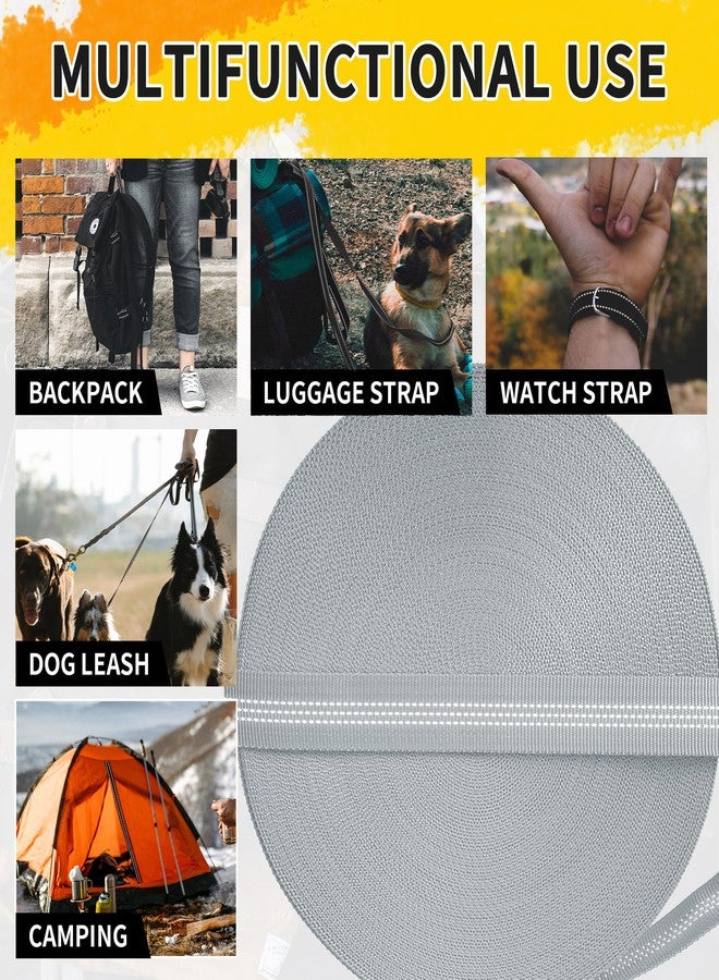 WEBSUKA Double-Sided Reflection Polyester Webbing Strap 5+Colors 1"– 25Yards Heavy Duty Webbing Roll, Flat Webbing for Night Safe Reminder Indoor&Outdoor Gear, Climbing, DIY Crafting, Repairing - Image 5