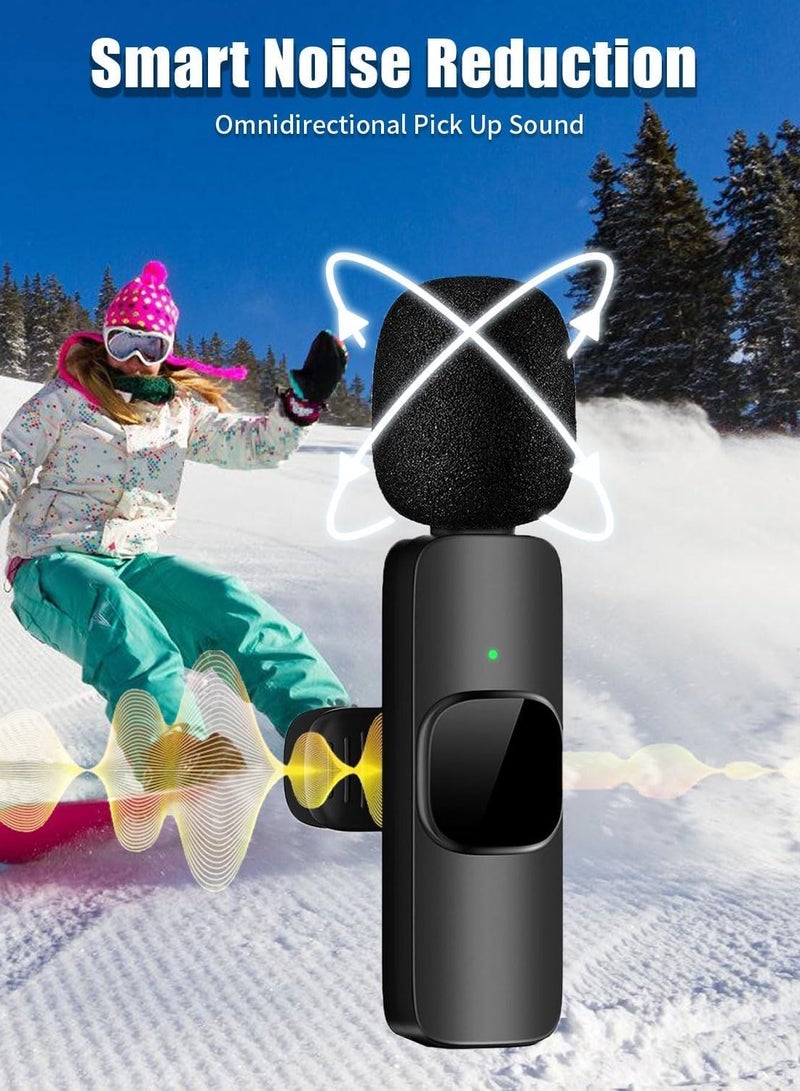 general Wireless Lavailer Microphone for iPhone, Android, Camera, iPad, USB C, 4 in 1 Professional Mini Microphone with Noise Reduction, Wireless Mic for Video Recording, Vlog, YouTube, TikTok - Image 4