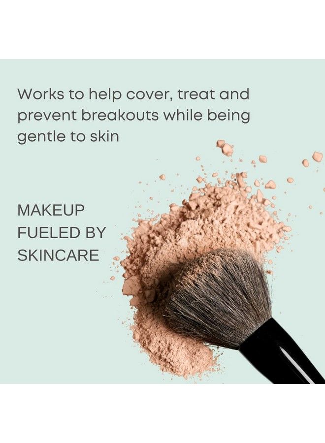 Emani Perfecting Crushed Foundation Hd Full Finish Skincaring Acne Safe Foundation Powder For All Skin Types. 100% Natural With Physical Spf Creasefree & Noncaking Finish Bisque (Light Medium) - Image 4