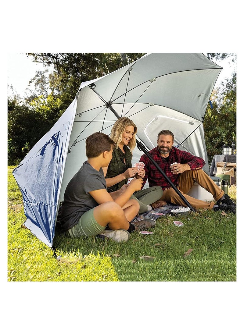 Cool Baby COOLBABY Portable Sunshade Beach Tent Umbrella Rain Canopy Umbrella for Beach and Sports Events With Window Beach Umbrella Blue  - Image 5