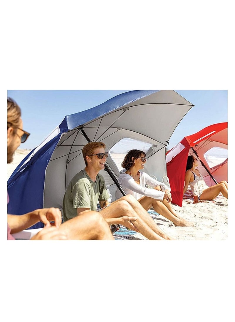 Cool Baby COOLBABY Portable Sunshade Beach Tent Umbrella Rain Canopy Umbrella for Beach and Sports Events With Window Beach Umbrella Blue  - Image 2