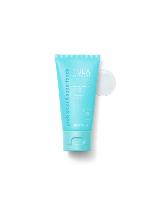 TULA Skin Care Greatest Hits Skincare Discovery Kit, Includes Gold Glow & Get It Eye Balm 0.35 oz., The Cult Classic Cleanser 50ml, 24-7 Moisture Hydrating Day & Night Cream 15ml, 3-Piece Kit - Image 4