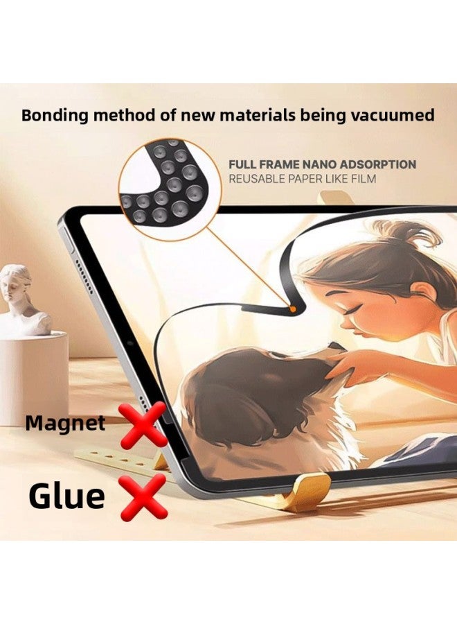 Paper-like Film Frame Detachable IPad3a Paper-like Film 10 Generation Tablet Computer Writing And Drawing Anti-reflective Film Applicable-color:4th Generation Nano Suction Cup 【3a Paper Film】 Remova - Image 2