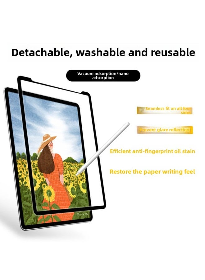 Paper-like Film Frame Detachable IPad3a Paper-like Film 10 Generation Tablet Computer Writing And Drawing Anti-reflective Film Applicable-color:4th Generation Nano Suction Cup 【3a Paper Film】 Remova - Image 1