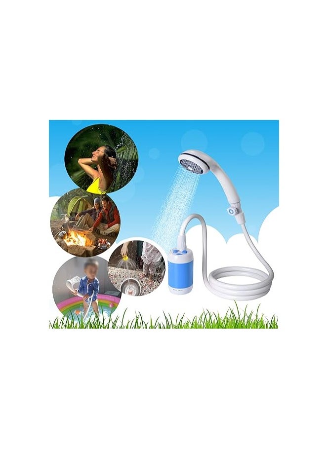 Portable Shower Camp Shower Rechargeable Shower High Capacity 4800mAh Camping Shower Pet Shower(Blue)