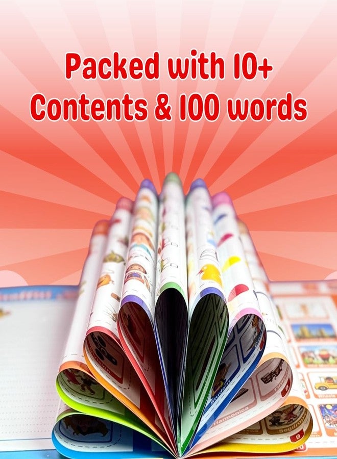 Wishluck Interactive Sound Book for Kids (Ages 2-7) - Learn Alphabets, Numbers, Shapes & Phonics | Educational Talking Book with Music & Touch Features | Multicolor Learning Toy for Toddlers - Image 3
