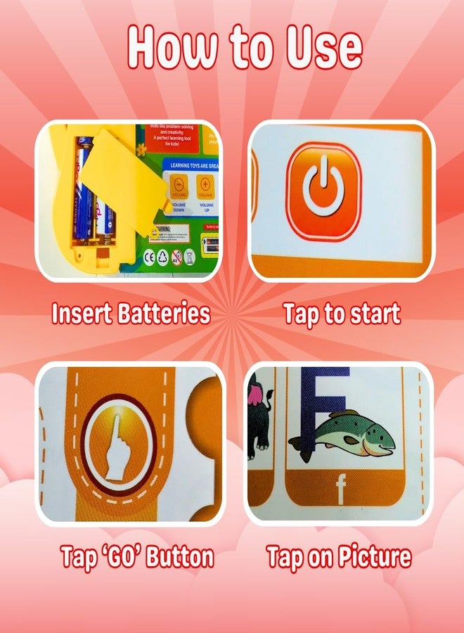Wishluck Interactive Sound Book for Kids (Ages 2-7) - Learn Alphabets, Numbers, Shapes & Phonics | Educational Talking Book with Music & Touch Features | Multicolor Learning Toy for Toddlers - Image 2