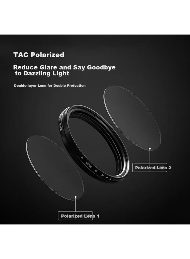 Shi Yun Shiyun High-definition Polarized Sungl With Rotatable Light-adjustable Color-changing Nd Sungl For Driving, Fishing, Anti-glare, Uv Protectio - Image 2
