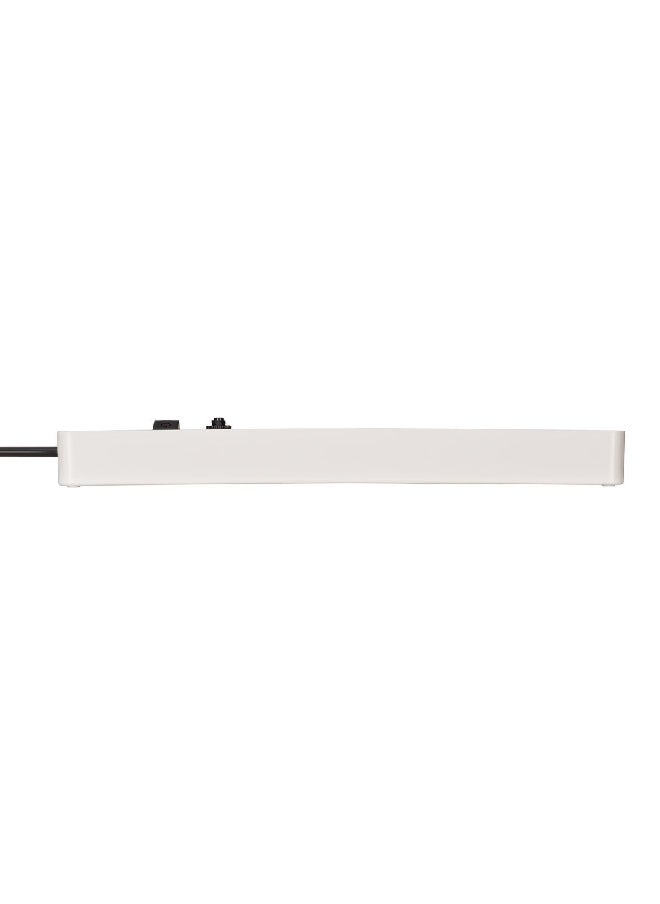 Brennenstuhl - 5-Way Angle Plug Extension Cord Black and White 1.5 m - Image 1