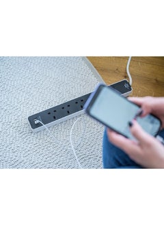 Brennenstuhl 5-Way Angle Plug Extension Cord Black and White 1.5 m  - Image 5