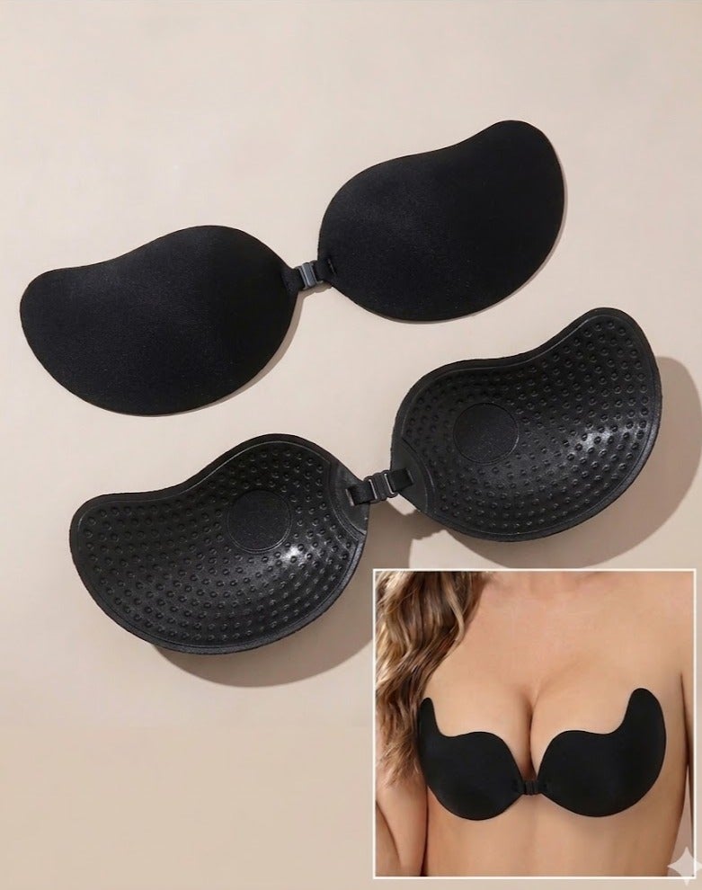 Jomo Store Push Up Self Adhesive Silicone Bust Front Closure Strapless Invisible Bra - Image 1