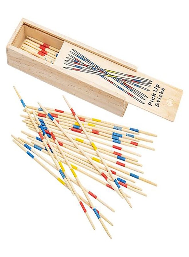 Chochkees 4-Pack Classic Wooden Thin Pick Up Stick Game 31 Pieces Fun Family Game Gift Idea, 7" Tall, (4-Pack) - Image 4