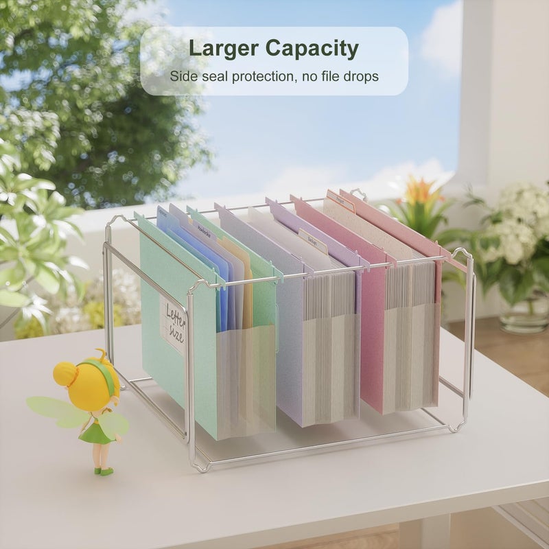 EcoStash Extra Capacity Hanging File Folders, 3.15" Reinforced Wheat Straw Expanding Hanging Folder Letter Size, Heavy Duty for Filing Cabinets, File Organizer for Office & Home-Mint Green 3Pcs - Image 4
