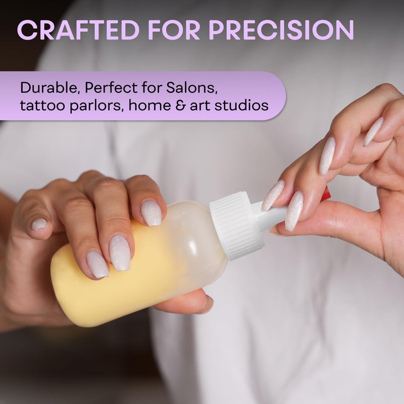 BRIGHTFROM Squeeze Hair Color Applicator Bottles with Red Top Cap, 4 OZ Empty Plastic Containers, Refillable, Leak Proof - Open/Close Nozzle - Multi Purpose/Coloring (Pack of 2) - Image 5