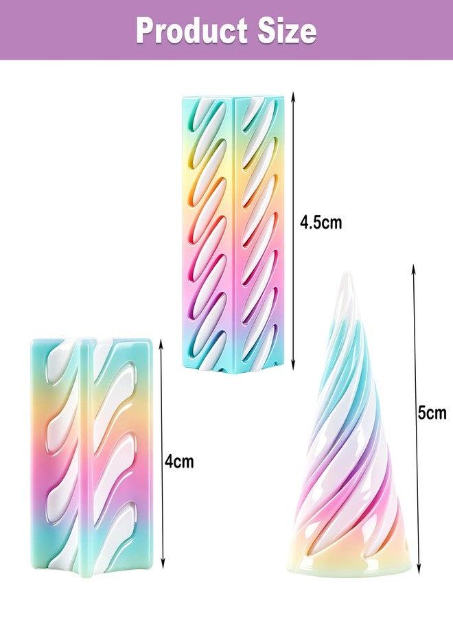 Aeenioy 3 Packs Impossible Cone, Spiral Cone Fidget Toy,Fidget Cone, 3D Printed Toy,Impossible Pyramid Passthrough Toy for Stress and Anxiety Relaxing (Colorful) - Image 2