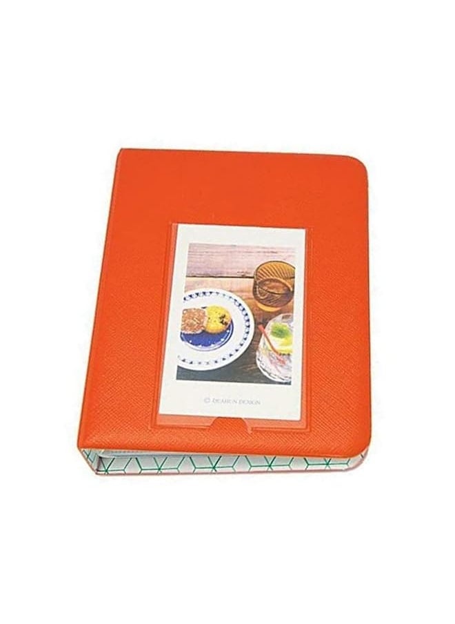 erorex Photo Album Films Book For Fujiflm Instax Mini 12 11 9 8+ 8 7S 25 26 50S 70 90 Polaroids Z2300 Pic 300P Hp Sprocket Hellokitty Iceblue Kodak Smile Printomatic Orange 64 Pockets  - Image 1