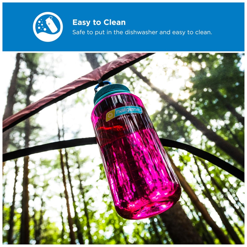 Nalgene 32 oz Wide Mouth Water Bottle | BPA-Free, Durable & Leak Proof, Lightweight Bottle for Hiking & Gym, Work & Travel, Eggplant - Image 5
