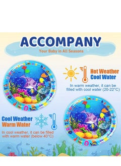 Generic Baby Inflatable Water Mat, Water Play Mat, Baby Toys, Aquarium Mat, Promote Baby Motor And Sensory Development, Grow Through Play Sensory Stimulation Gifts For Infants Boys Girls, 25.6 Inches  - Image 5