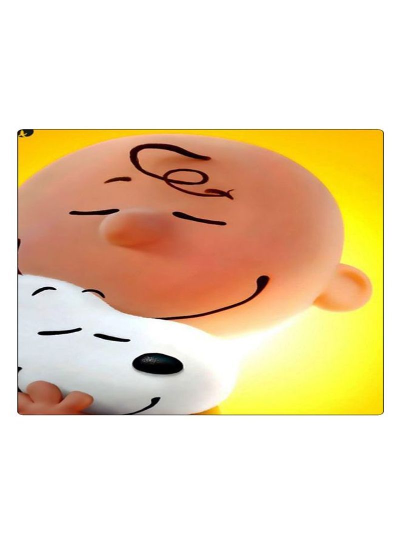 RKN Printed Anti-Slip Gaming Mouse Pad Yellow/Beige/White