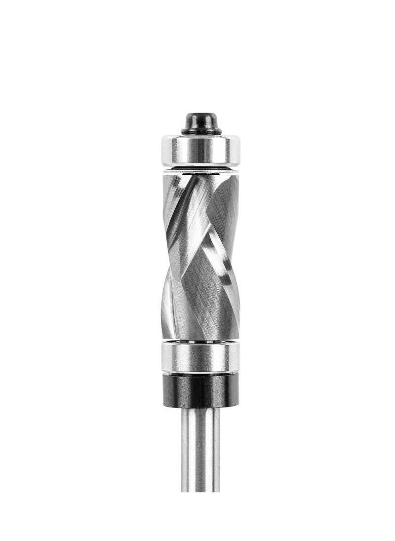Y&D - Carbide Compressiom Flush Trim Router Bit Top & Bottom Bearing 1/2 inch Cutting Dia with 1/4 Shank Pattern Template Woodworking Tool - Image 1