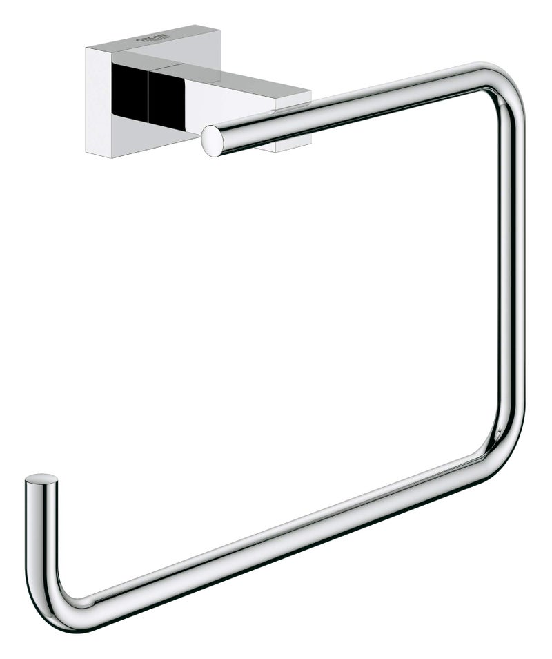 Grohe 40510001 Essentials Cube Metal 7.48-in. Towel Ring, Starlight Chrome - Image 5