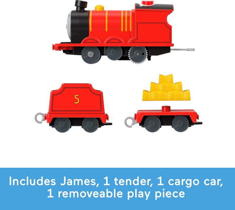 Thomas & Friends Motorized Toy Train Talking James Battery-Powered Engine with Sounds & Phrases for Pretend Play Preschool Kids Ages 3+ Years - Image 5
